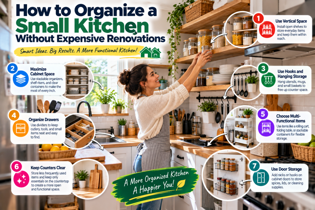 How to Organize a Small Kitchen Without Expensive Renovations